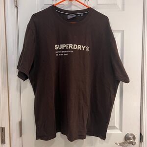Superdry Mens Brown Graphic T Shirt